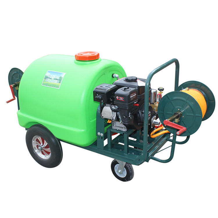 手推式打药机300l塑料绿桶园林植保打药机果树打药车高压打药