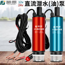 藤原电动抽油泵柴油12v24V抽水泵潜水泵小型点烟器车载抽油神器