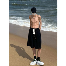 美式短裤男夏季速干沙滩裤可下水宽松过膝六七分裤冰丝运动篮球裤