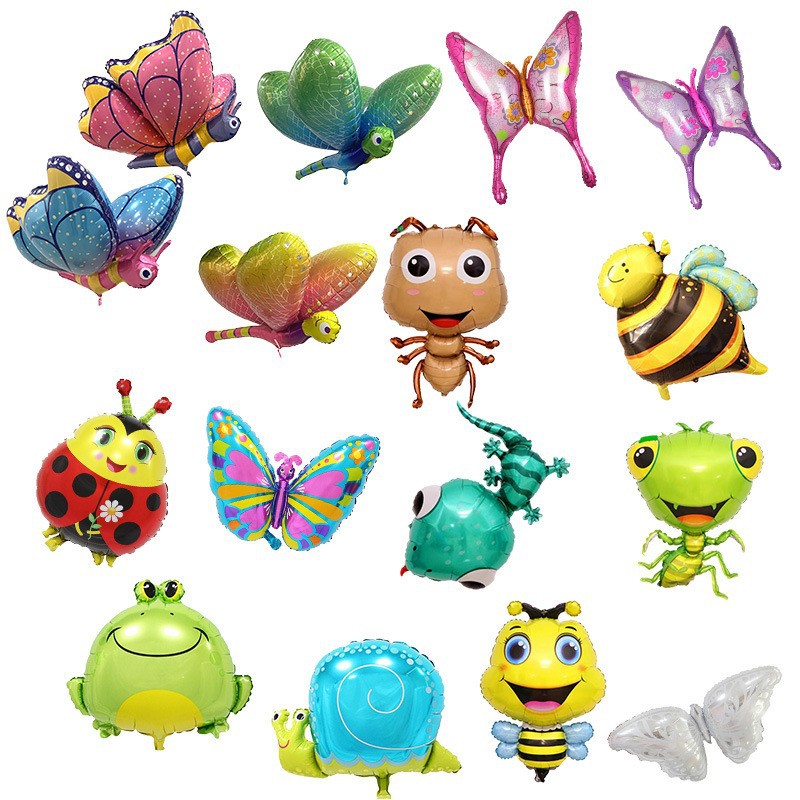 4D Flower Butterfly Dragonfly Insect Series Balloon Bee Snail Beetle Kindergarten Activity Arrangement Aluminum Film Balloon