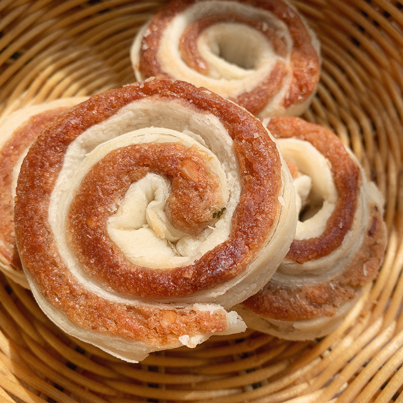 东北70年代老式缸炉1斤包邮香酥葱花缸炉饼传统手工糕点 休闲美食