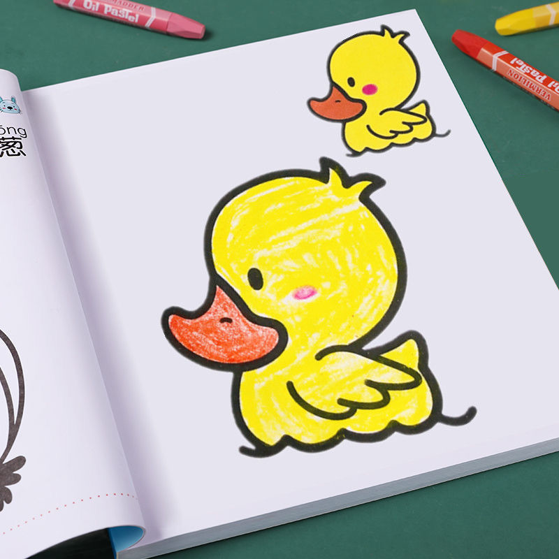 儿童画画本批发涂色画本3-4-5-6岁幼儿园启蒙绘画书宝宝填色本