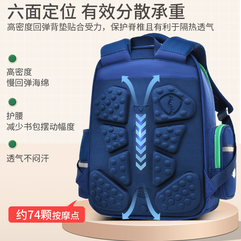 Children's Schoolbag Primary School Student New One Two Three to Grades 4-6 Spine Protection Burden Reduction Boys and Girls Primary School Student Schoolbag