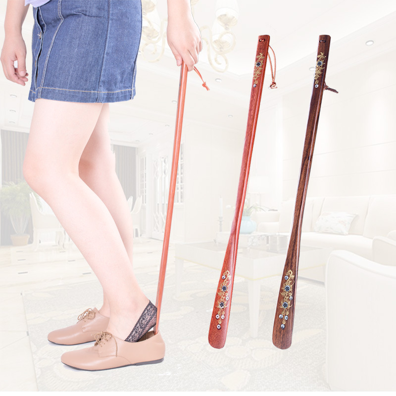 实木鞋拔子鞋爬子鞋拔子提鞋器鞋趴子长把穿鞋棒穿鞋辅助器鞋把子