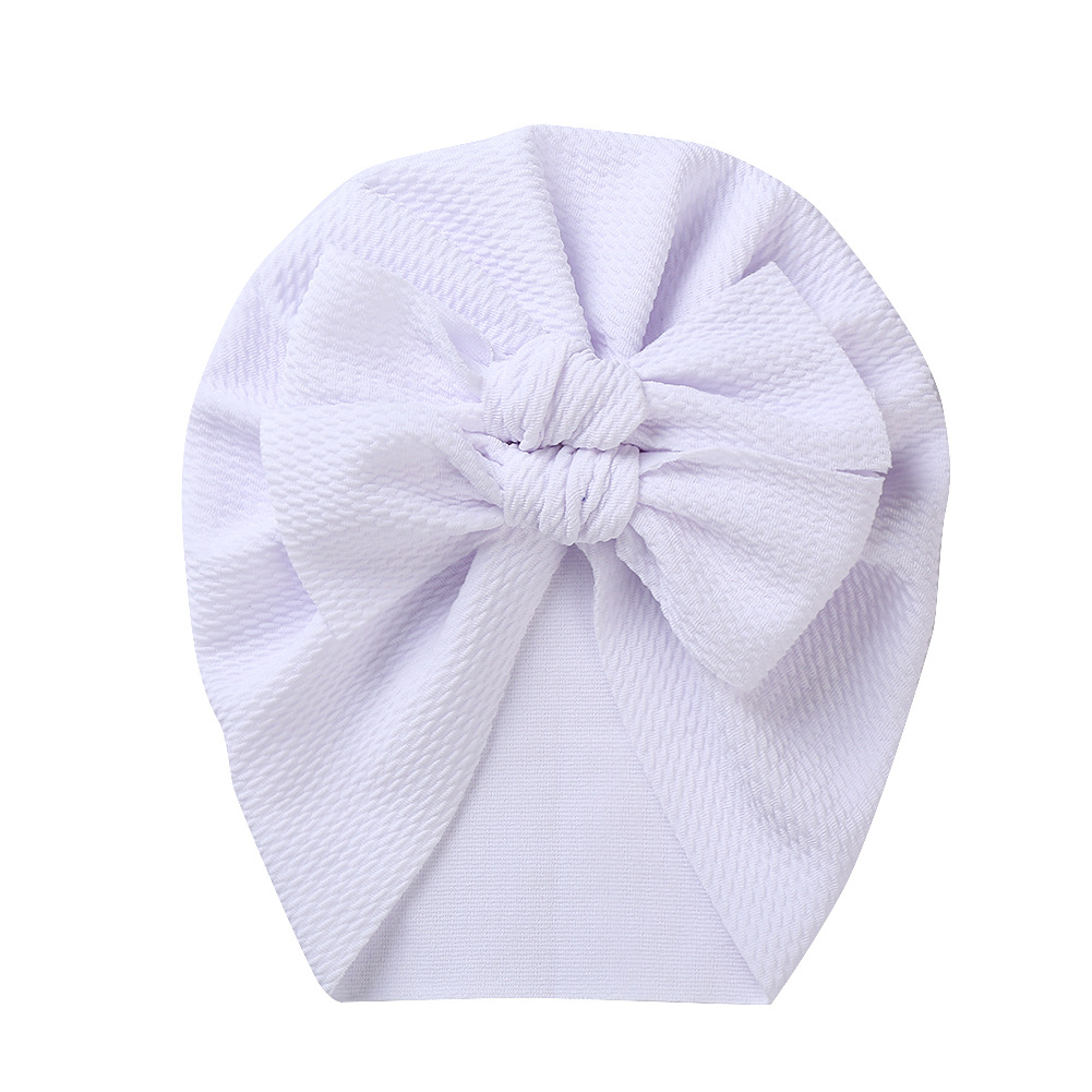 Cross-Border Double Knot Children's Pullover Hat Baby Spring and Autumn Bow Indian Hat Candy Color Baby Brimless Hat