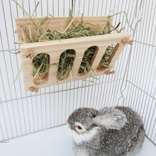 兔子木制草架 小宠磨甲草架豚鼠龙猫草架立式草架 多功能折叠草架