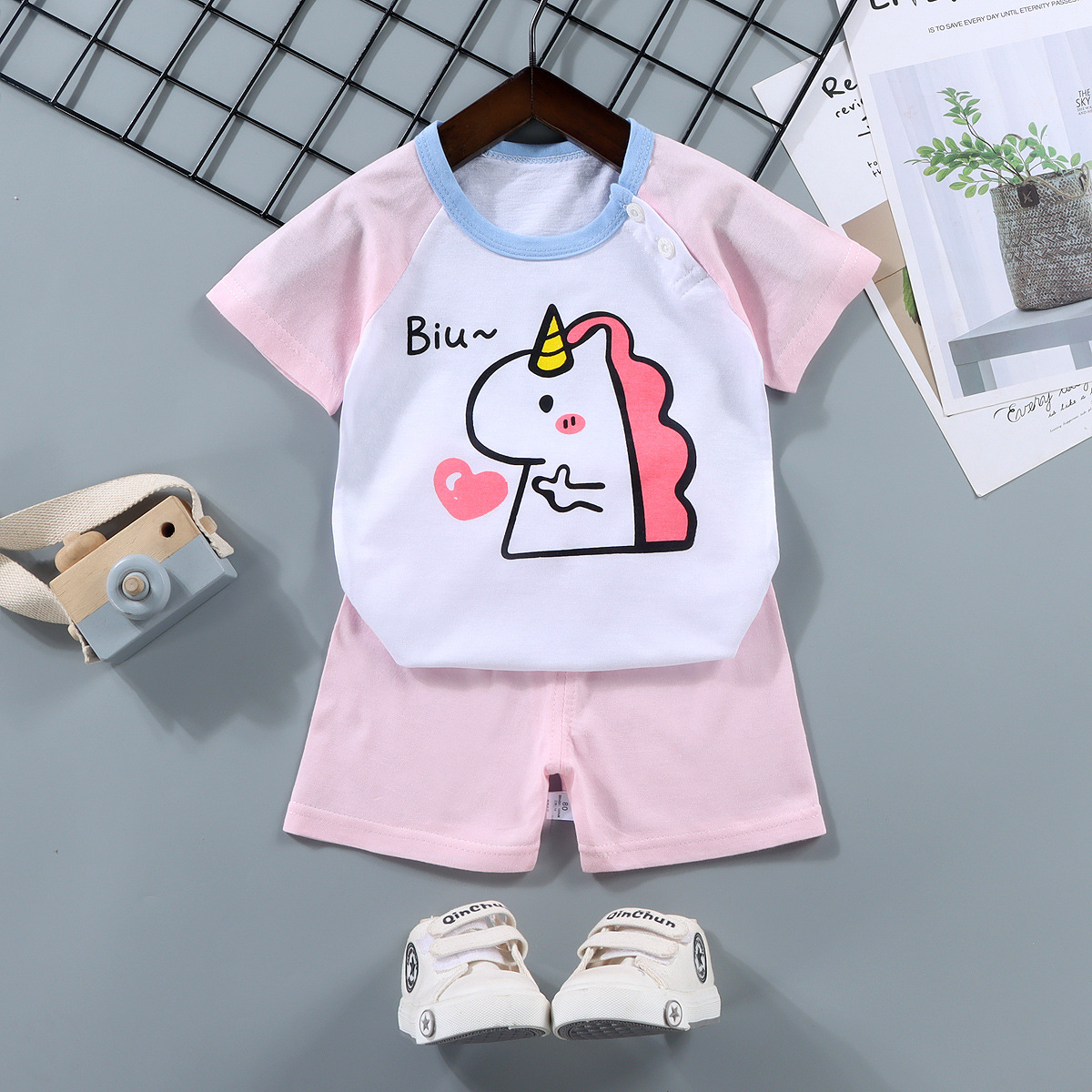 Summer Children's T-shirt Shorts Suit