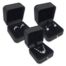 高端黑色徽章胸针首饰盒创意珠宝饰品盒子吊坠项链盒耳环戒指盒