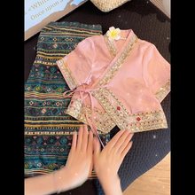 汉服女童2024新款夏季傣族民族风衣服童装夏装薄款两件套唐装套装