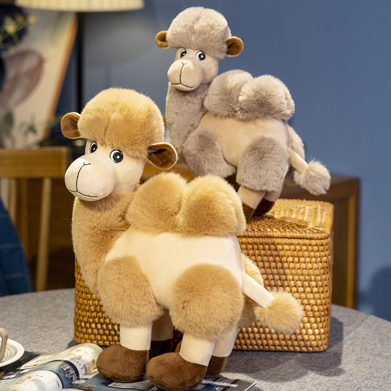 现货卡通沙漠骆驼毛绒玩具公仔仿真骆驼可爱玩偶旅游礼品抓机娃娃