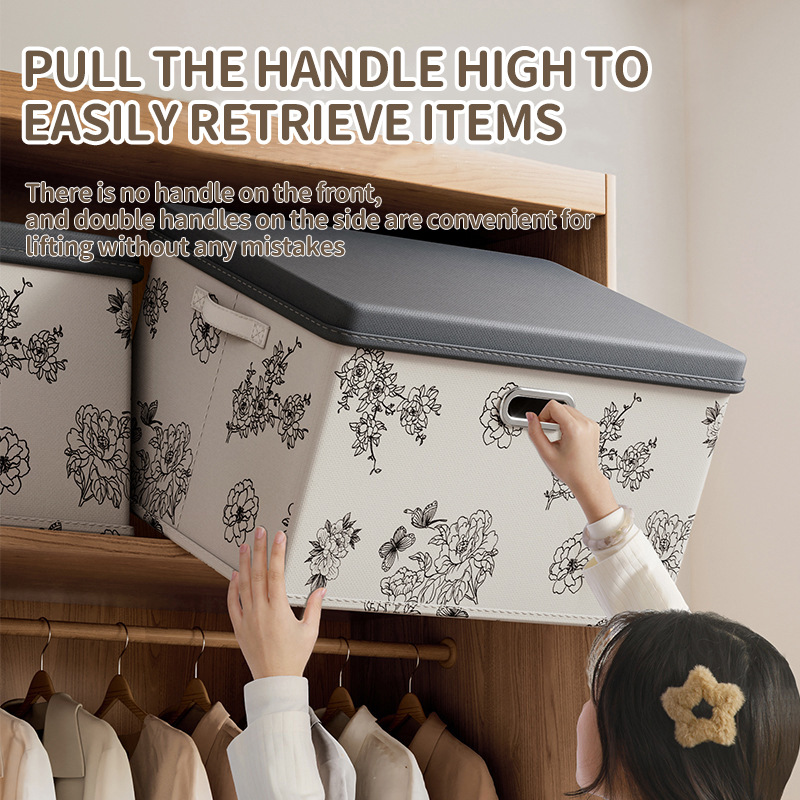 跨境新品家用衣服收纳箱换季衣物整理盒大容量折叠加厚衣柜储物箱