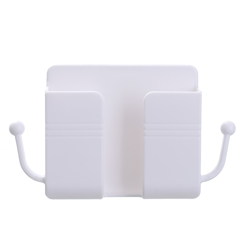 Mobile Charging Bracket Multi-Functional No Punching on Walls Bedroom Wall-Mounted Bedside Storage Remote Control Storage Holder Shelf