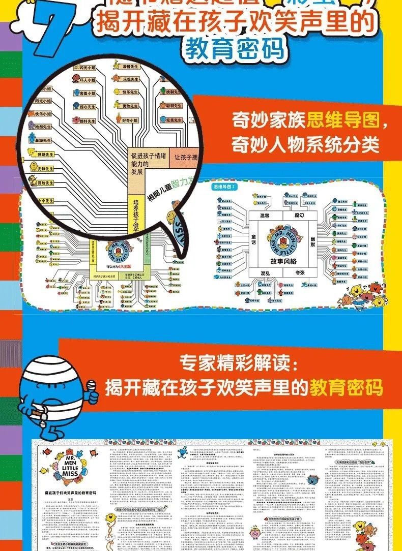 奇先生妙小姐全译本全套90册3-4-6周岁儿赠奇妙人物思维导图现货