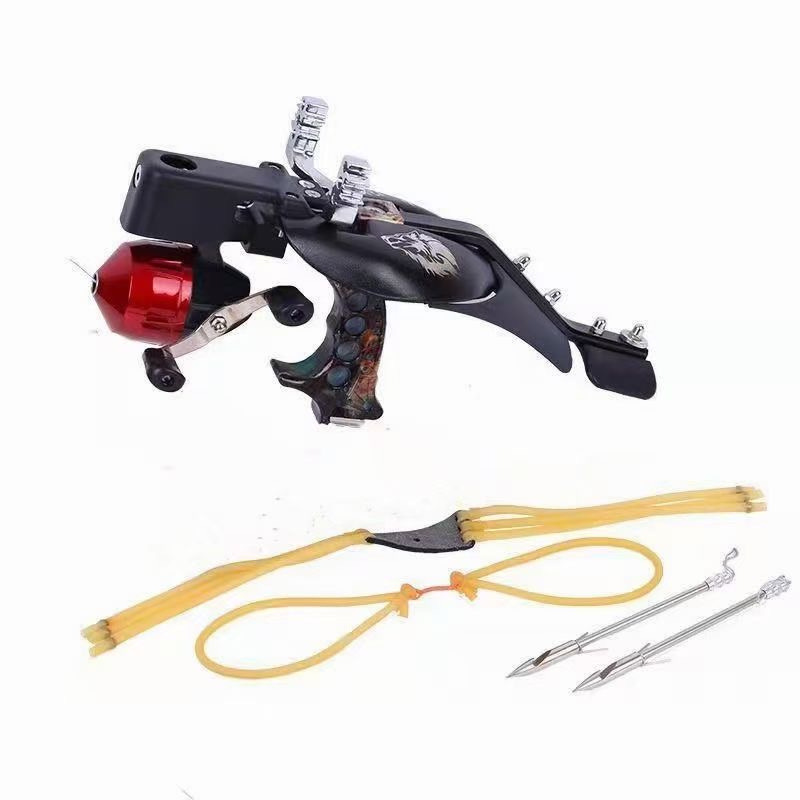 战狼激光射鱼神器打鱼弹弓套装捕鱼射鱼镖一体多功能射鱼弹工批发
