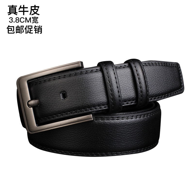 Men's Leather Belt Wholesale High-End Leather Pin Buckle Leather Belt Men's Cowhide Casual Men's Belt Men's Factory Direct Sales