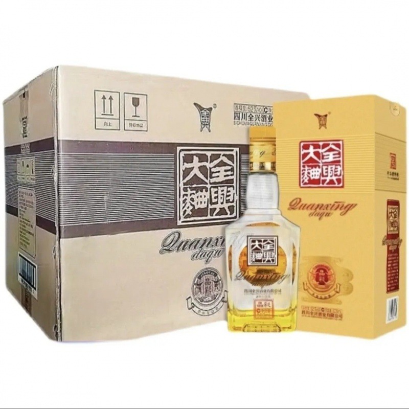 全兴大曲晶彩金52度浓香型白酒500ml*6瓶整箱装包邮-阿里巴巴
