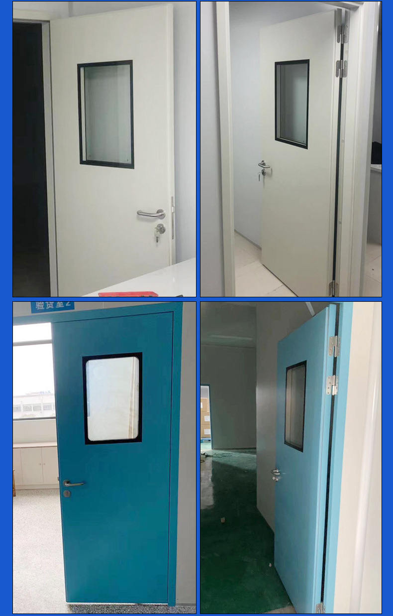 净化钢制门定制无尘车间净化钢质门带玻璃窗洁净门防撞净化门定制