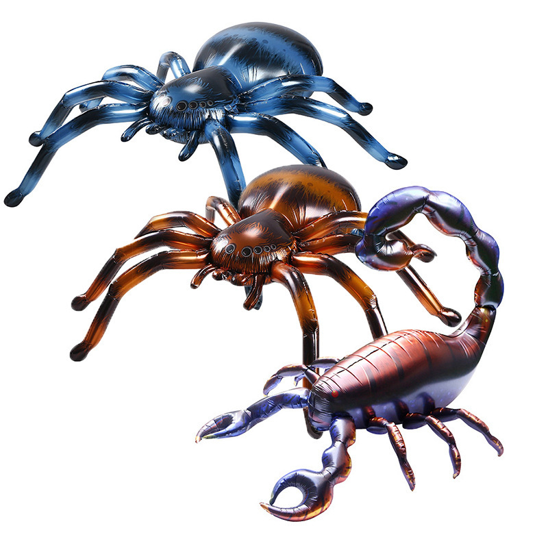 仿真3d组装立体蝎子蜘蛛饰景气球儿童节日生日派对 装饰铝膜气球