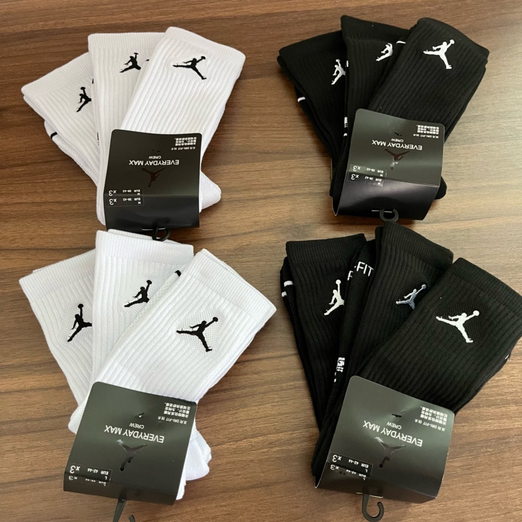 aj飞人乔丹袜子男女运动篮球袜 刺绣精英毛巾底加厚中高筒袜子批