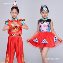 六一儿童表演服装男女童小二郎京剧说唱脸谱幼儿园戏曲舞蹈演出服