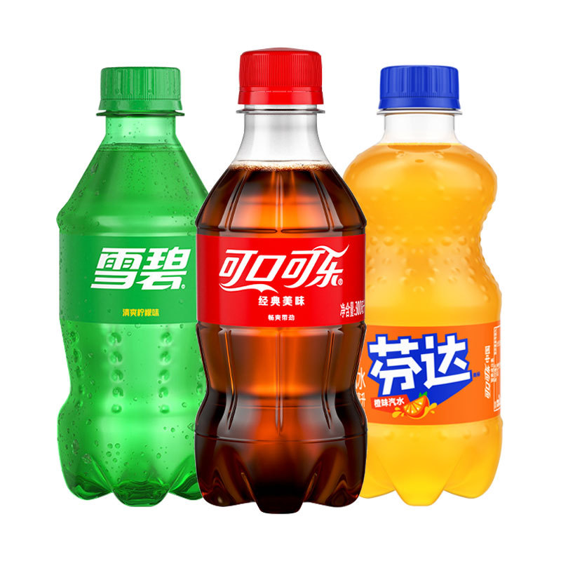 可口可乐雪碧芬达碳酸饮料300ml无糖精汽水零度整箱小瓶装批发