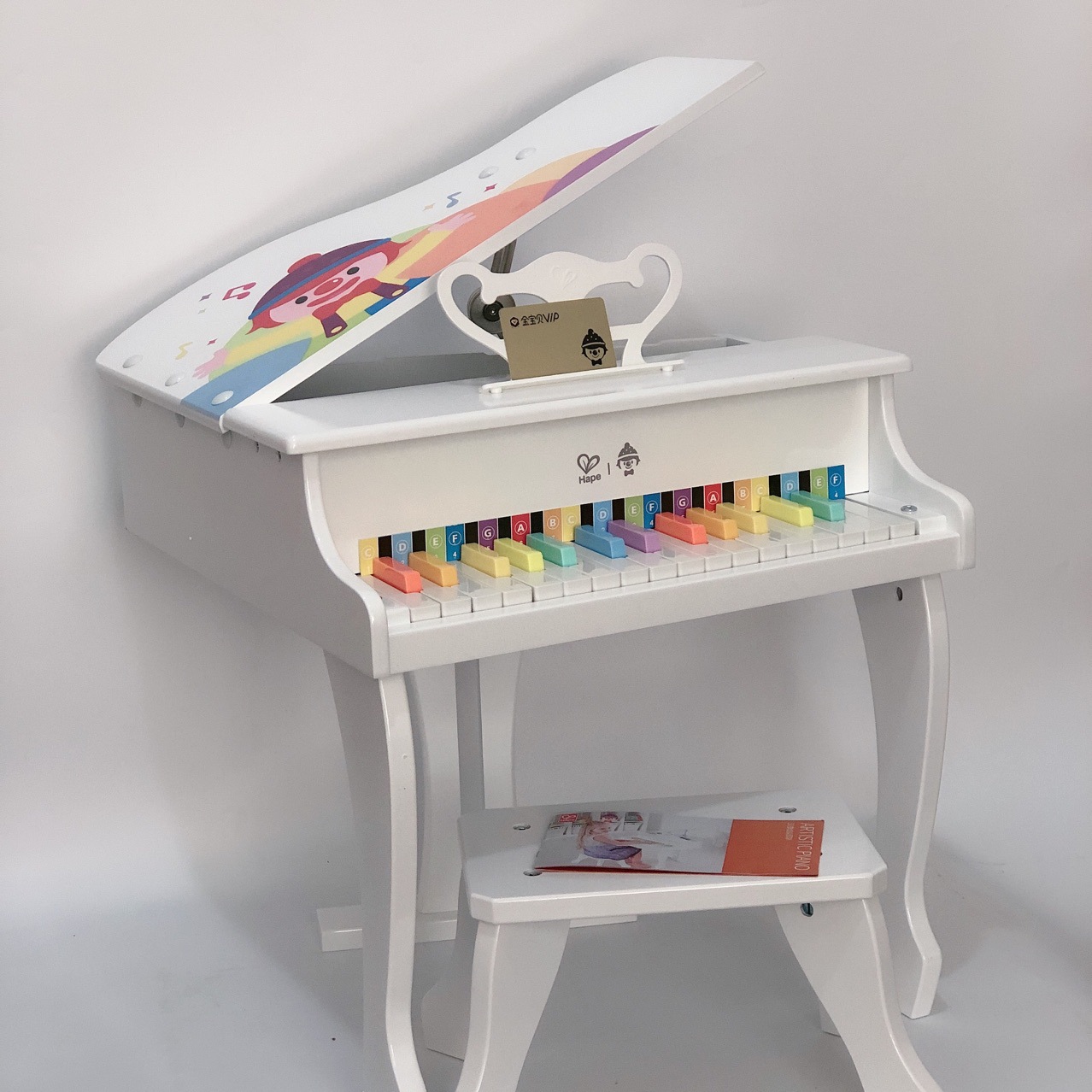 ΗαΡΕ联名款30键炫彩钢琴宝宝益智动脑木制儿童早教玩具