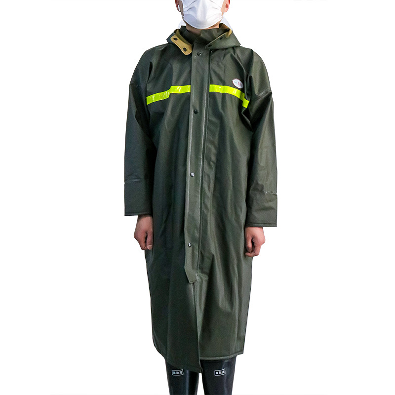 源头厂家直供批发pvc针织布材质防暴雨消防反光雨衣环卫连体雨衣