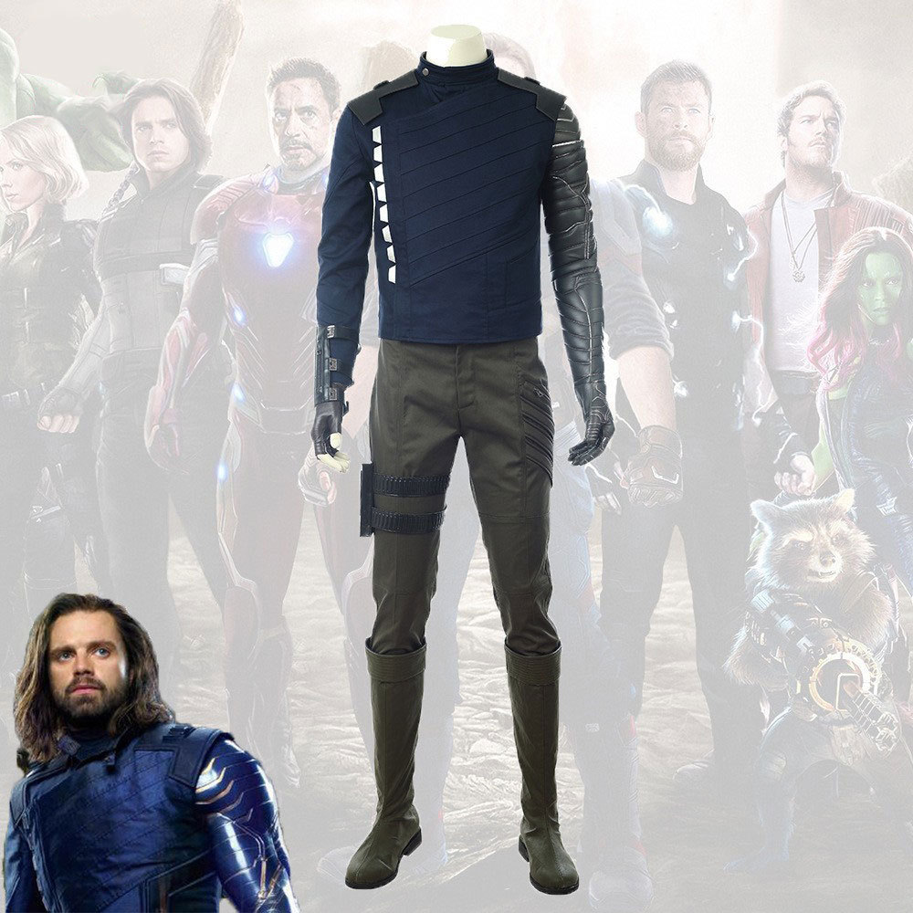 cos复仇者联盟3冬兵漫威美国队长冬日战士cosplay服装