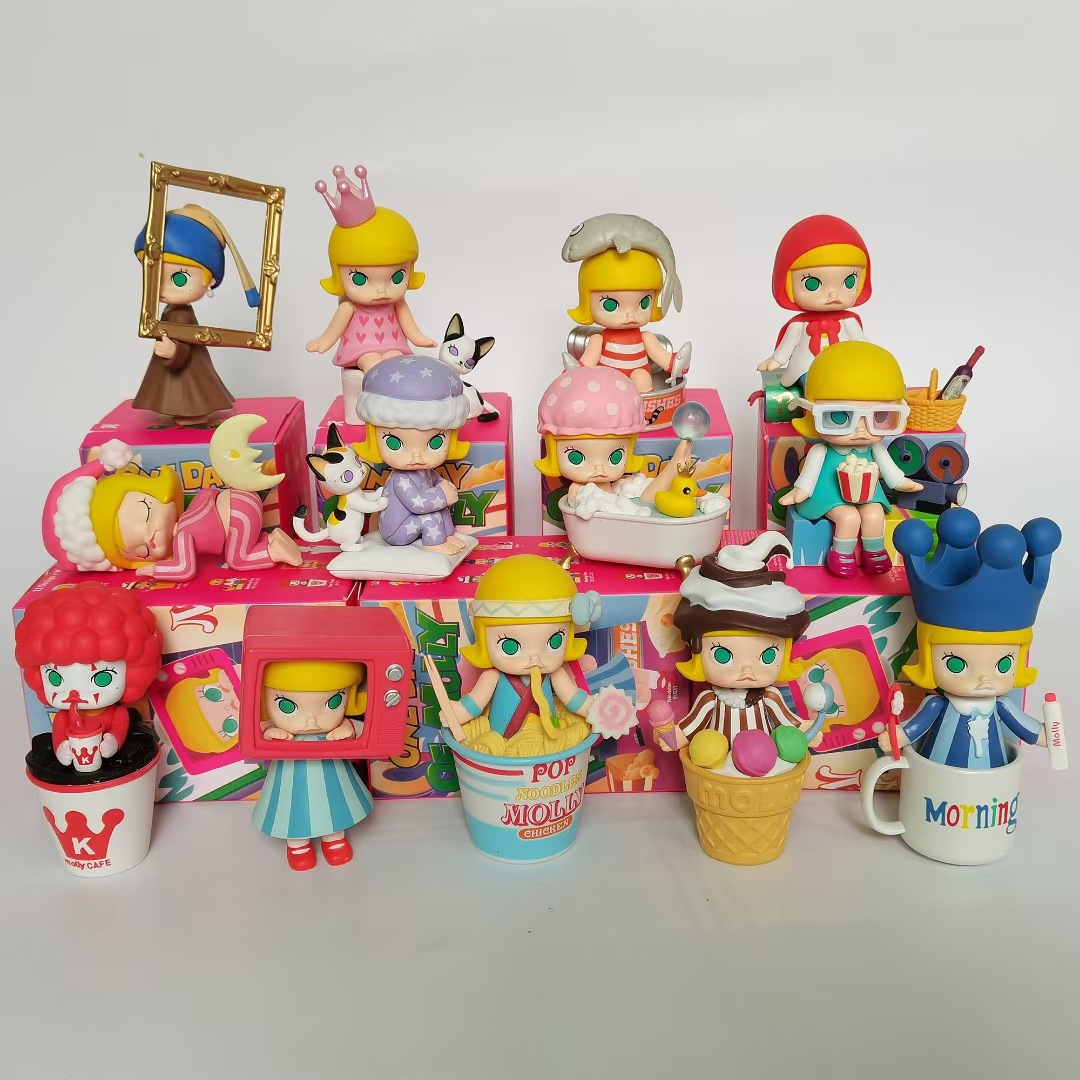 祖国版popmart泡泡玛特molly茉莉的一天盲盒手办公仔不支持退货