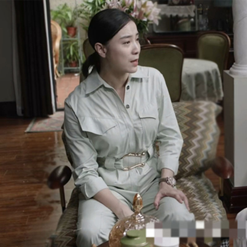 小舍得宋佳南俪同款长袖气质通勤收腰大口袋直筒工装