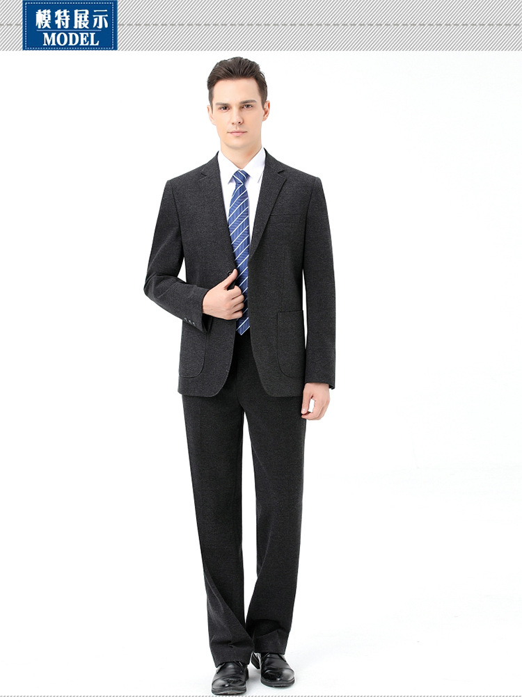 秋冬厚款中年男士西服套装高端西装外套领导正装职业商务男装上班