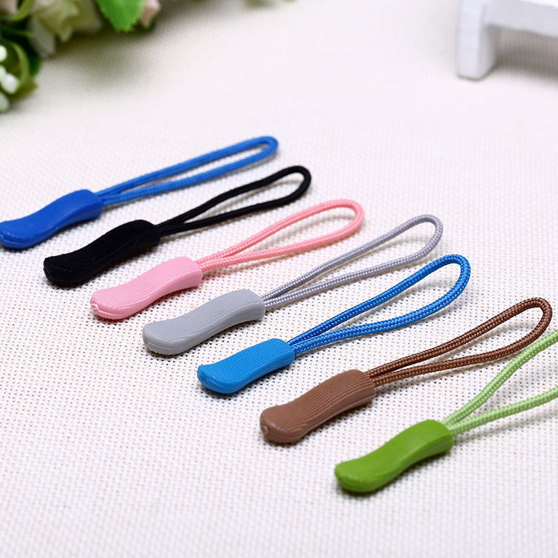 Injection Molding Zipper Rope Tpu Mesh Clothing Pull Head Luggage Accessories Zipper Head Zipper Tail Rope Pull Tab Free Sample