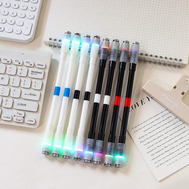 Twelve Constellation Luminous Spring Pen Colorful Pen Transfer Pen for Beginners TikTok Same Style Cool Luminous Spring Pen