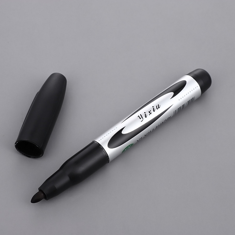 Big Head Oily Marking Pen Hook Line Marker Pen Black Express Delivery Shipping Mark Marking Pen Boxed in Stock Wholesale