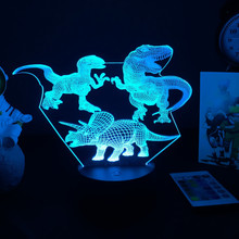 极速发货恐龙3D小夜灯led梦幻七彩触控台灯床头灯创意礼品灯手办