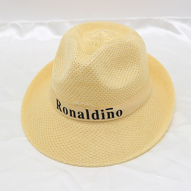 Straw Hat Men's Summer Outdoor Fishing Flat Brim Big Brim Sun-Proof Sun Protection Seaside Beach Western Cowboy Hat Sun Hat