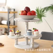 木制置物架客厅茶几果盘多层蛋糕架聚会餐桌蛋糕塔装饰实木点心架