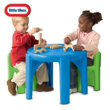 美国小泰克儿童塑料仿真桌椅家具玩具桌椅组合（蓝绿）