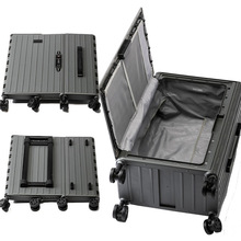 银灰色高级20寸-商务旅游外出可折叠便携易收纳超薄行李箱（logo