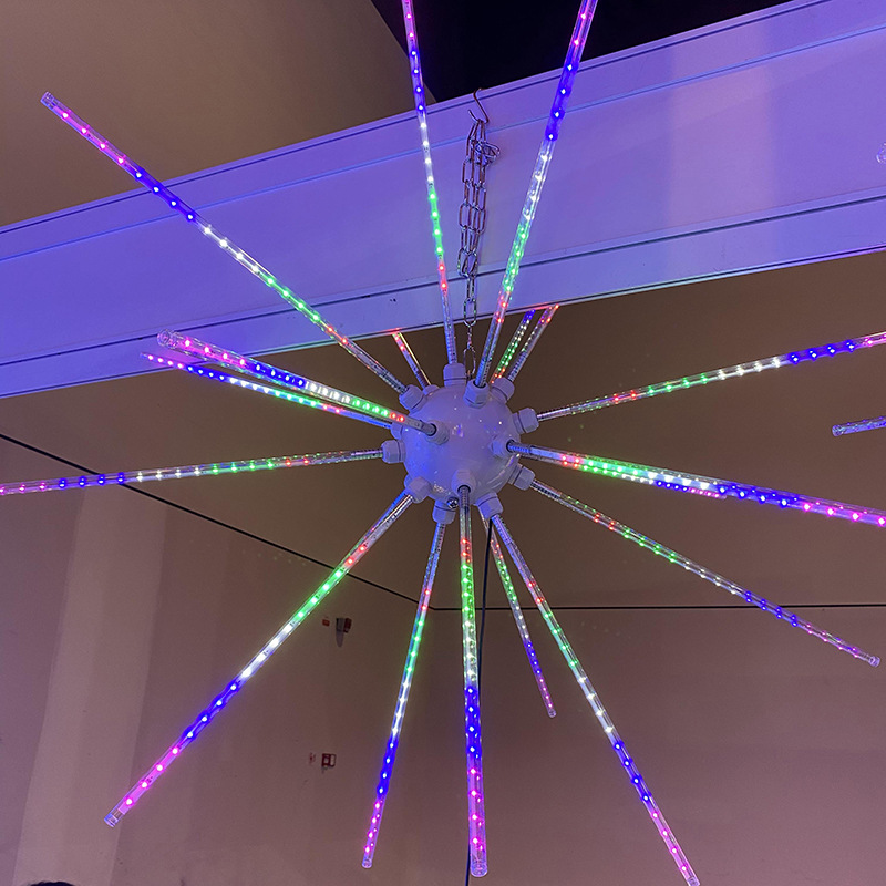 户外装饰灯电子烟花灯 小型景观装饰灯 3d数字烟花灯同步流星雨灯