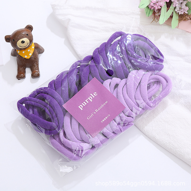 2021 New Color Matching Towel Ring Seamless Color Rubber Band Hair Band Tie-up Hair Head Rope Korean Style 50