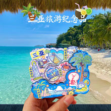海南三亚椰子南海观音特色立体文创旅游纪念品礼品礼物冰箱贴磁贴