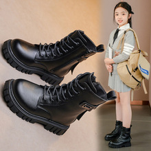 女童靴子秋冬款儿童马丁靴2024新款韩版小女孩单靴中大童公主短靴