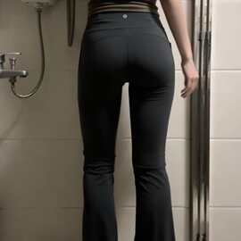 lulu原标同款Groove喇叭裤微喇瑜伽裤提臀普拉提百搭修身显瘦裸感