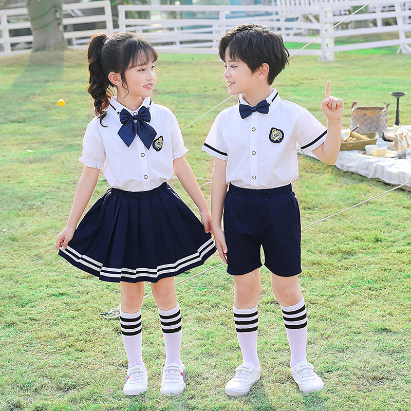 幼儿园园服夏装英伦学院风儿童校服套装小学生班服夏季毕业照服装