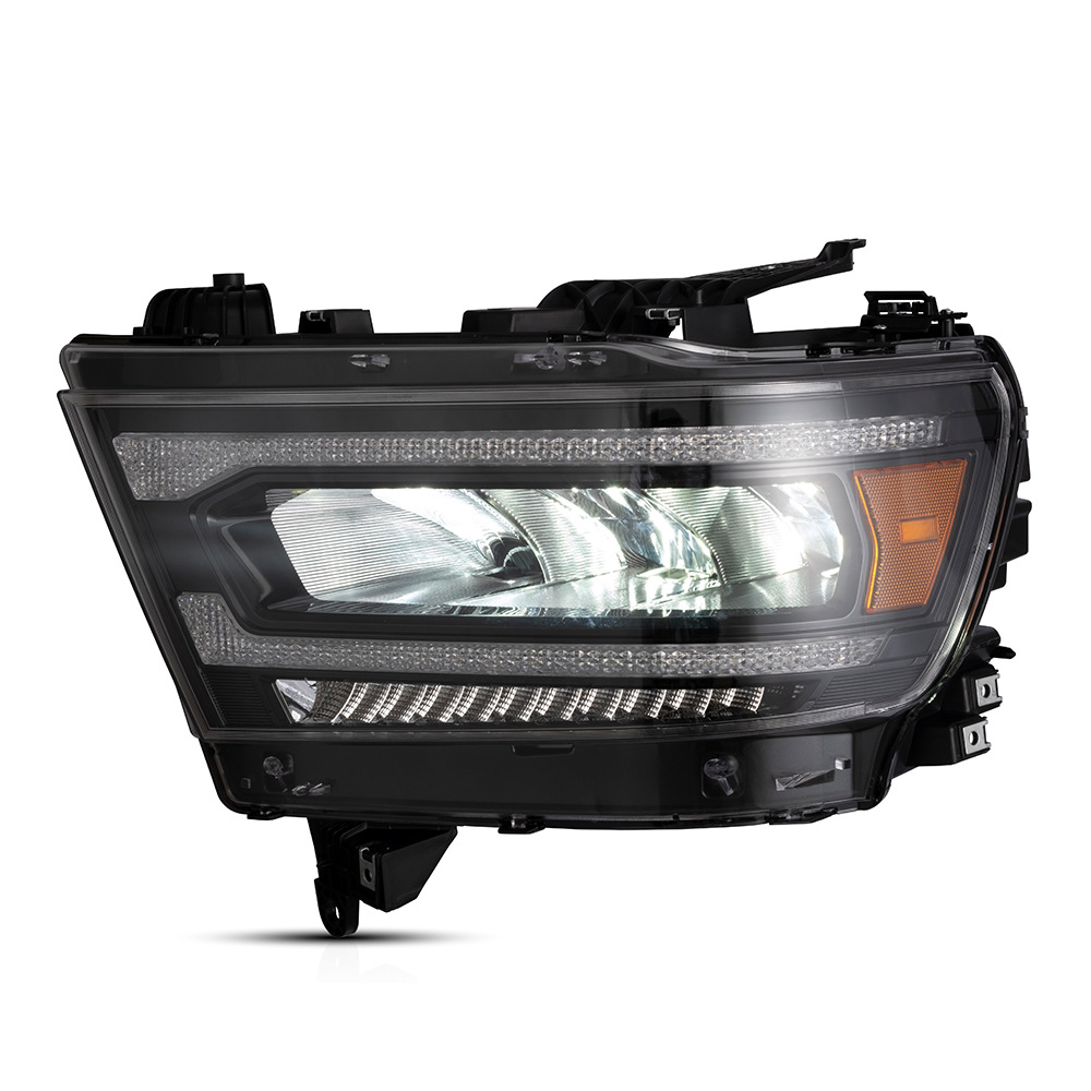 适用于2019-至今款道奇公羊大灯总成日行灯改装车灯流水转向头灯