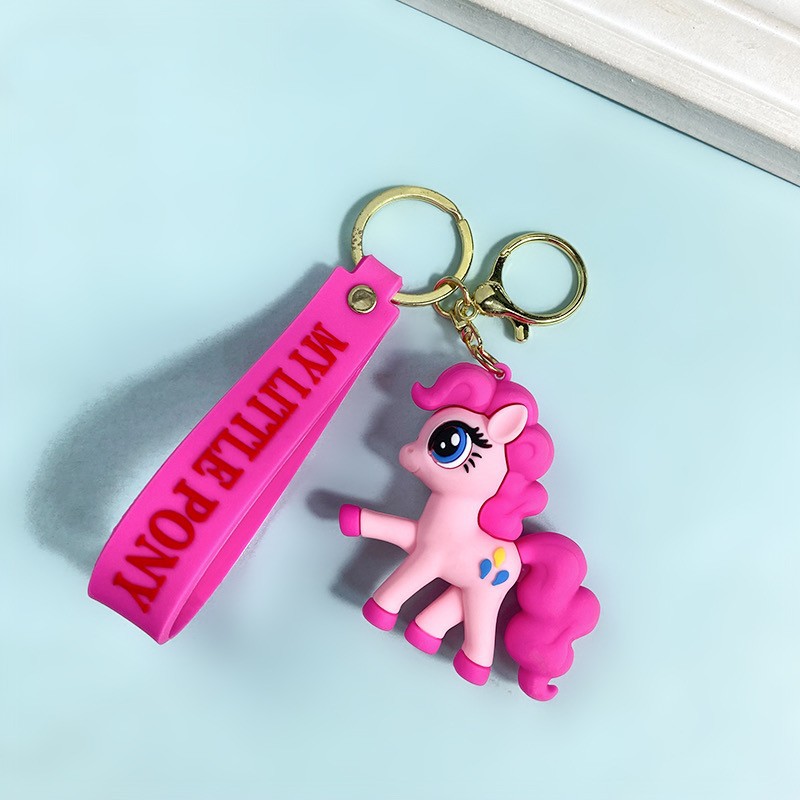 Creative Cartoon My Little Pony Keychain Cute Colorful Horse Unicorn Key Chain Men and Women Handbag Pendant Small Gift