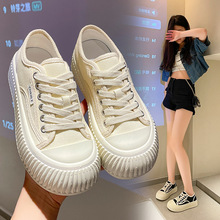 2023春季时尚新款韩版帆布鞋女学生小白鞋休闲鞋ins潮板鞋女街拍