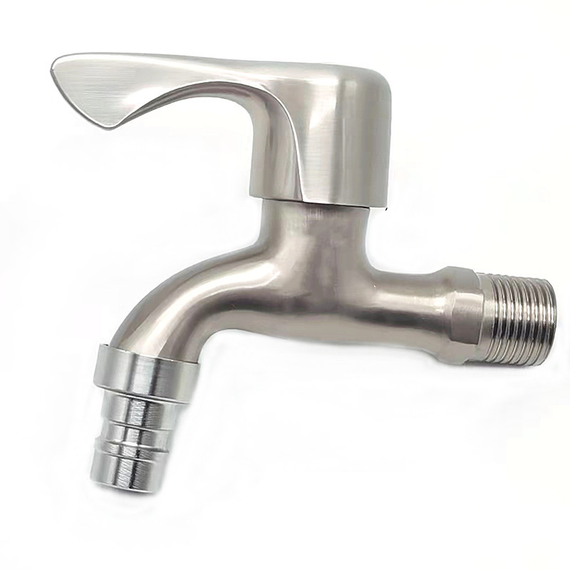 锌合金拉丝尖咀龙头4分铜芯快开水龙头高仿304不锈钢洗衣机龙头