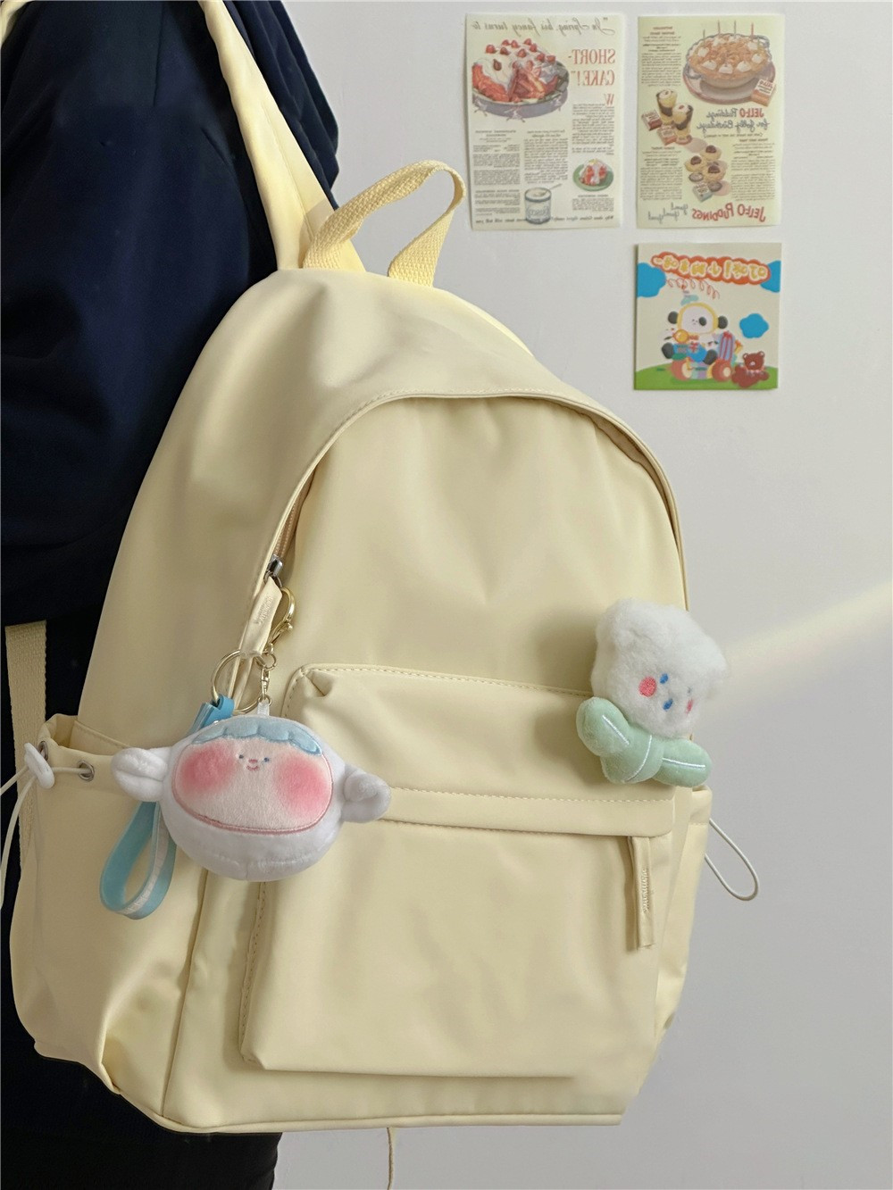 Japanese Ins Simple Casual All-Match Backpack Mori Style Travel Backpack Middle School Students College Students Bag Women